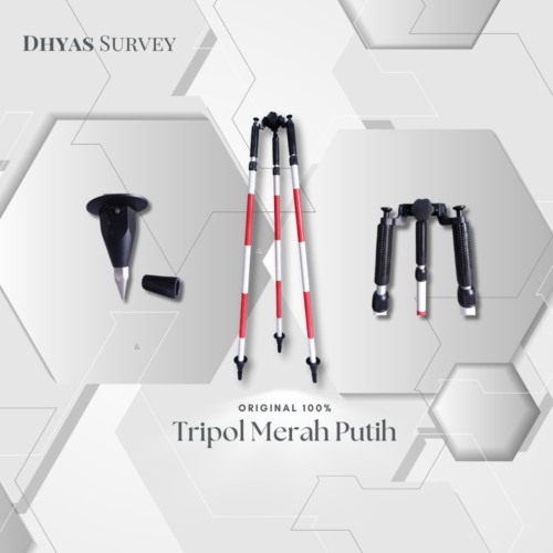 30 Tripole 3 Kaki MP Bipod 3 Kaki Merah Putih for Stick Pole Universal