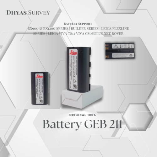 Battery Leica GEB211 Baterai Total Station BUILDER FLEXLINE