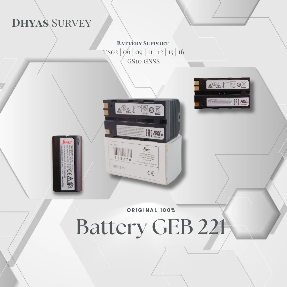 Battery Leica GEB221 Baterai GEB 221 Total Station Leica
