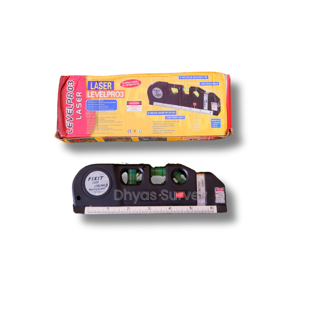 Fixit Laser Level Pro3 Penggaris Laser Tape Aligner Ruler
