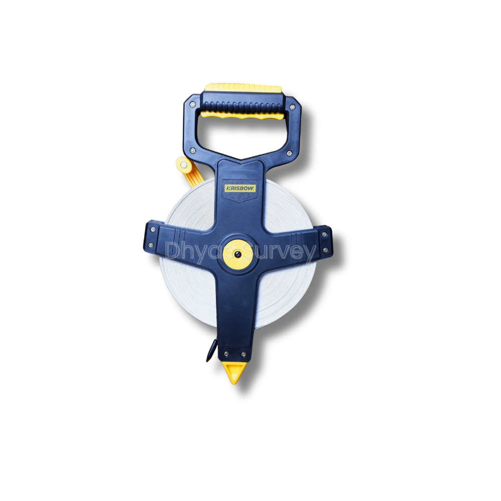 Meteran Fiberglass Krisbow 50m measuring tape fiberglass 50 m