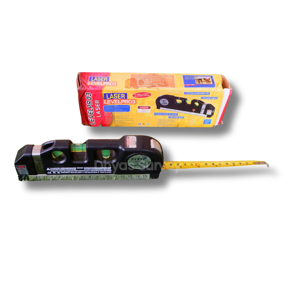 Fixit Laser Level Pro3 Penggaris Laser Tape Aligner Ruler