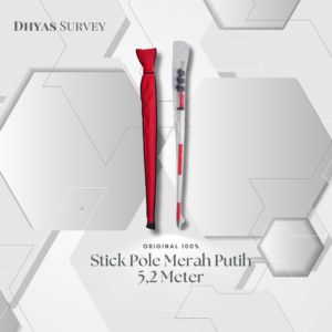 Stick Pole Jalon 5.2m merah putih Stik Pole 5,2 Meter