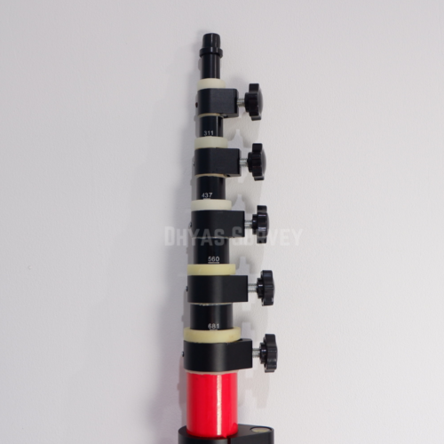 59 Stick Pole Jalon 8m merah putih Stik Pole 8 Meter Prisma Detail