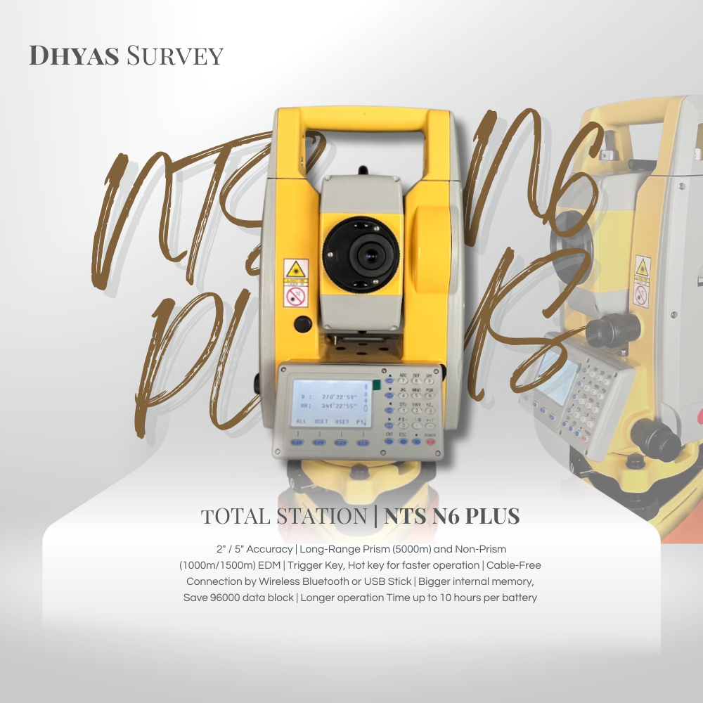 Total Station South NTS N6 Plus Akurasi 2 Detik Bluetooth Control