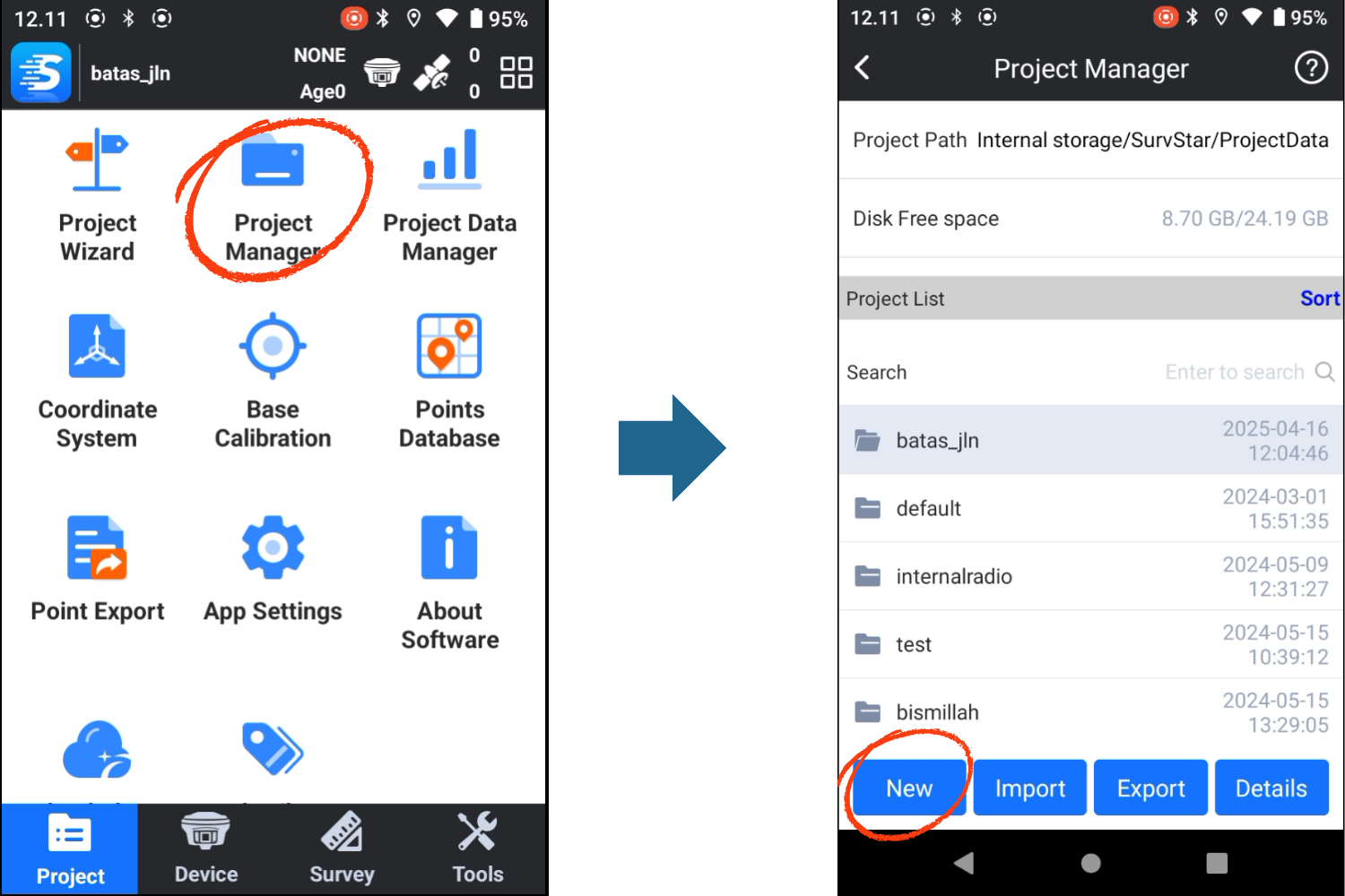 Setting file Project Cors/NTRIP