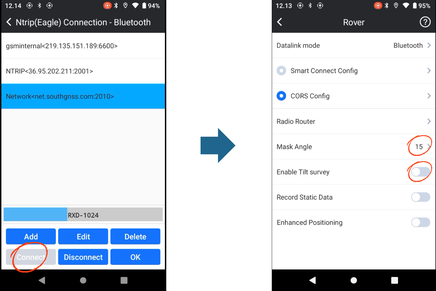 Menu IP dan Port GPS Satelit S1 Setting CORS
