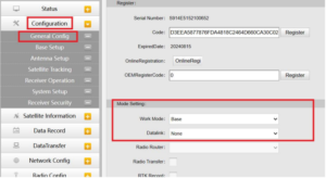 Menu Config pada Web UI Satelit S1