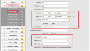Menu Base Coordinat GPS Satelit S1